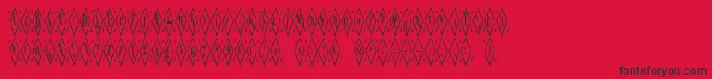 TeryleneTop Font – Black Fonts on Red Background