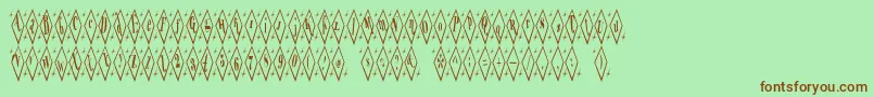 TeryleneTop Font – Brown Fonts on Green Background