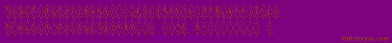 TeryleneTop Font – Brown Fonts on Purple Background