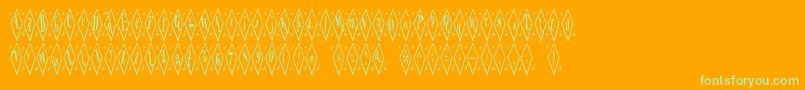 TeryleneTop-Schriftart – Grüne Schriften auf orangefarbenem Hintergrund