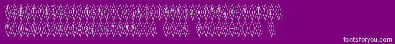 TeryleneTop Font – Green Fonts on Purple Background