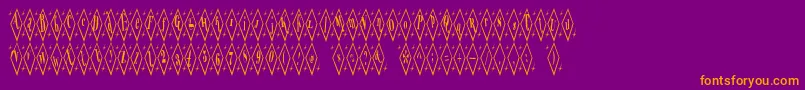 TeryleneTop Font – Orange Fonts on Purple Background
