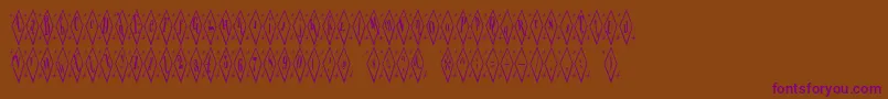 TeryleneTop Font – Purple Fonts on Brown Background
