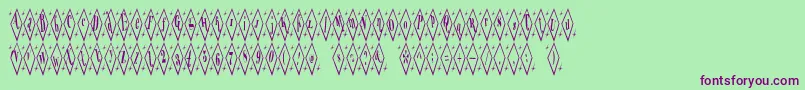 TeryleneTop Font – Purple Fonts on Green Background