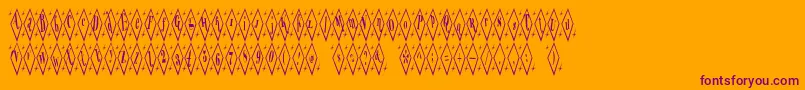 TeryleneTop Font – Purple Fonts on Orange Background