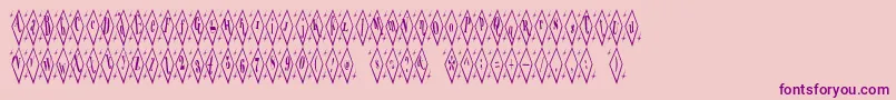 TeryleneTop Font – Purple Fonts on Pink Background