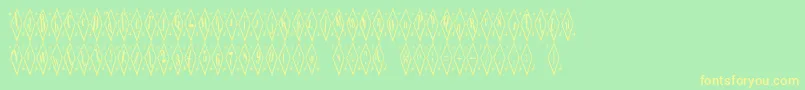 TeryleneTop Font – Yellow Fonts on Green Background