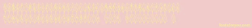 TeryleneTop Font – Yellow Fonts on Pink Background