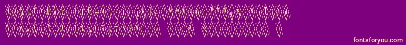 TeryleneTop Font – Yellow Fonts on Purple Background