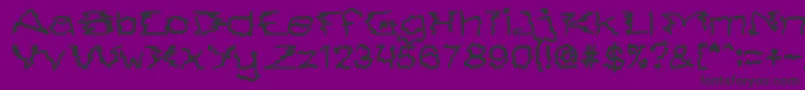 SmokeOnTheWaterBold Font – Black Fonts on Purple Background