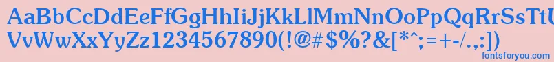 SoutaneBold Font – Blue Fonts on Pink Background