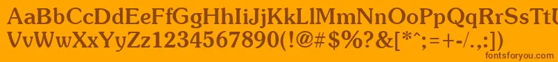 SoutaneBold Font – Brown Fonts on Orange Background