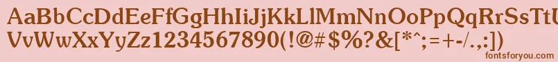 SoutaneBold Font – Brown Fonts on Pink Background