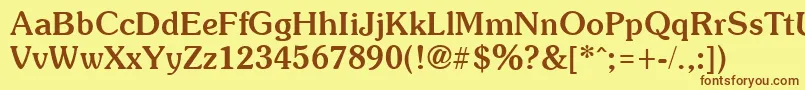 SoutaneBold Font – Brown Fonts on Yellow Background