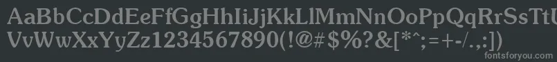 SoutaneBold Font – Gray Fonts on Black Background