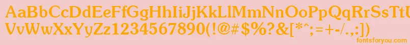 SoutaneBold Font – Orange Fonts on Pink Background