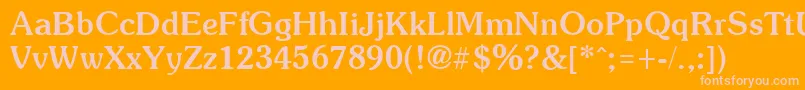 SoutaneBold Font – Pink Fonts on Orange Background