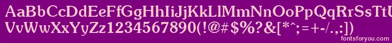 SoutaneBold Font – Pink Fonts on Purple Background