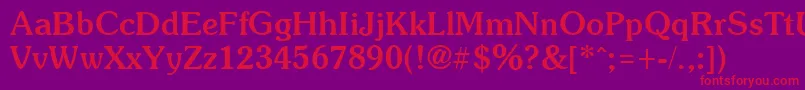 SoutaneBold Font – Red Fonts on Purple Background