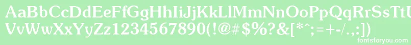 SoutaneBold Font – White Fonts on Green Background