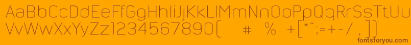 NordsterndemoHell-Schriftart – Braune Schriften auf orangefarbenem Hintergrund