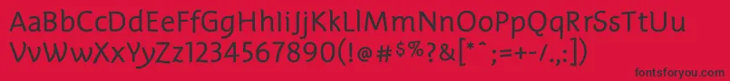 EdificeclassicTb Font – Black Fonts on Red Background