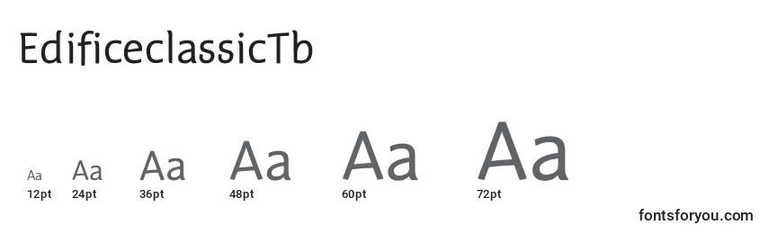 Размеры шрифта EdificeclassicTb