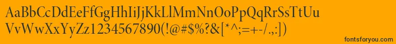 MinionproMediumcndisp Font – Black Fonts on Orange Background