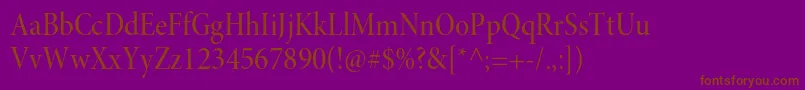 MinionproMediumcndisp Font – Brown Fonts on Purple Background