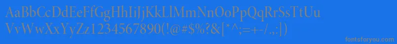 MinionproMediumcndisp Font – Gray Fonts on Blue Background