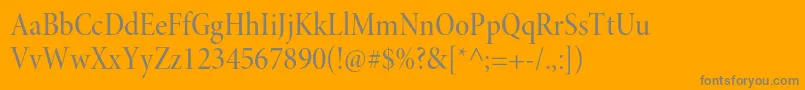 MinionproMediumcndisp Font – Gray Fonts on Orange Background