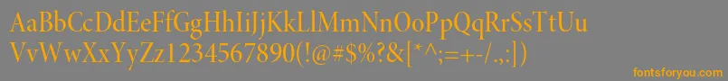 MinionproMediumcndisp Font – Orange Fonts on Gray Background