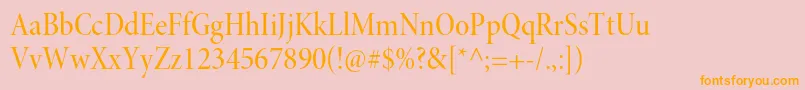 MinionproMediumcndisp Font – Orange Fonts on Pink Background