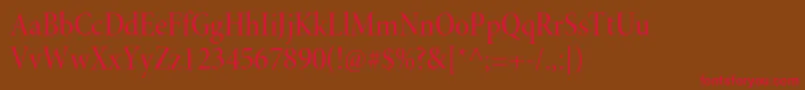 MinionproMediumcndisp Font – Red Fonts on Brown Background
