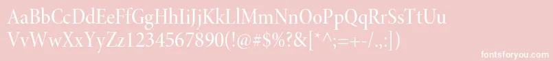 MinionproMediumcndisp Font – White Fonts on Pink Background