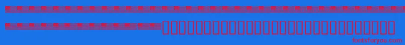 Шрифт KrATimeForPeace – красные шрифты на синем фоне