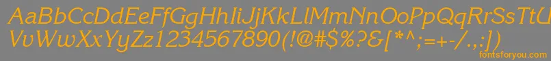 ItcKorinnaLtRegularKursiv Font – Orange Fonts on Gray Background