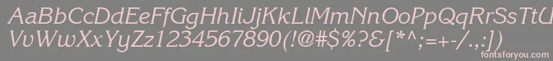 ItcKorinnaLtRegularKursiv Font – Pink Fonts on Gray Background