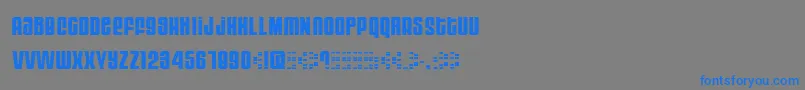 Moog Font – Blue Fonts on Gray Background