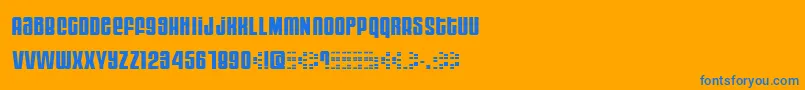 Moog Font – Blue Fonts on Orange Background