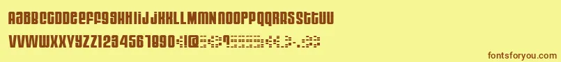 Moog Font – Brown Fonts on Yellow Background