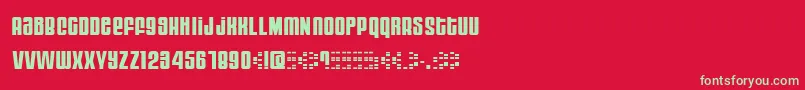 Moog Font – Green Fonts on Red Background