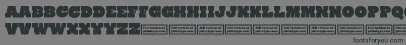 フォントRynoSlabCaps – 黒い文字の灰色の背景