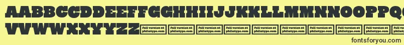 RynoSlabCaps Font – Black Fonts on Yellow Background