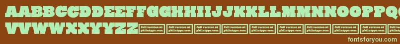 RynoSlabCaps Font – Green Fonts on Brown Background