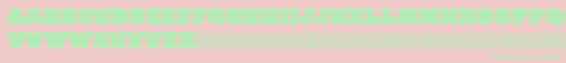 RynoSlabCaps Font – Green Fonts on Pink Background