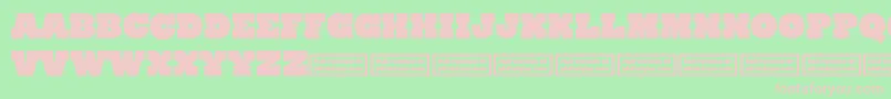 RynoSlabCaps Font – Pink Fonts on Green Background