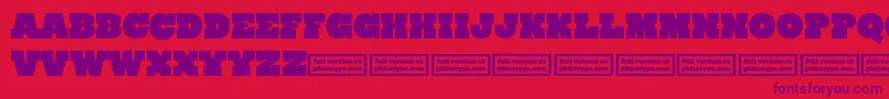 RynoSlabCaps Font – Purple Fonts on Red Background