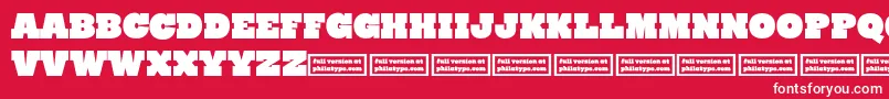 RynoSlabCaps Font – White Fonts on Red Background