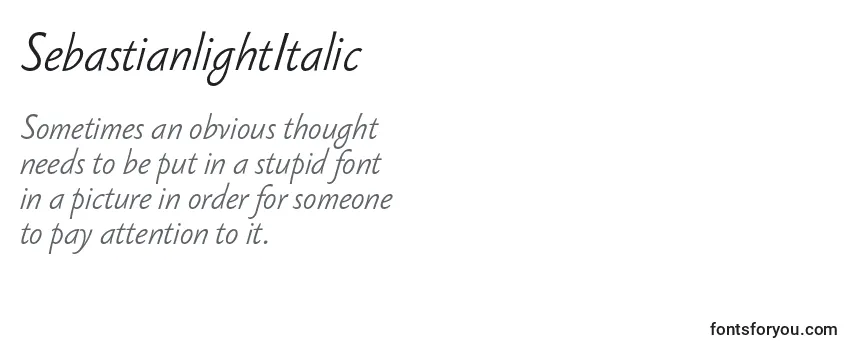 SebastianlightItalic Font